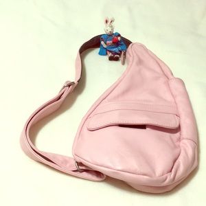 Ameribag pink leather back tote XS- EUC